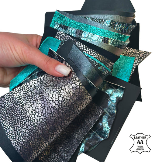 Galaxy Shine Lambskin Scrap 80g / 200g  Pack 0.4–1.2mm//1-3oz