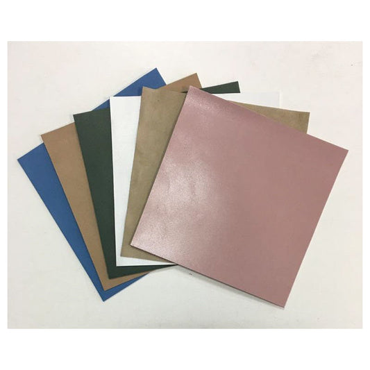 Pastel  Scrap Mix 5x5in Six pcs Genuine Leather