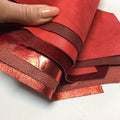 Red Leather Scraps Mix Pieces Small Burgundy Samples