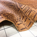 Crocodile Print Lambskin Leather 0.8mm/2oz / APPLE CINAMON CROCODILE 467