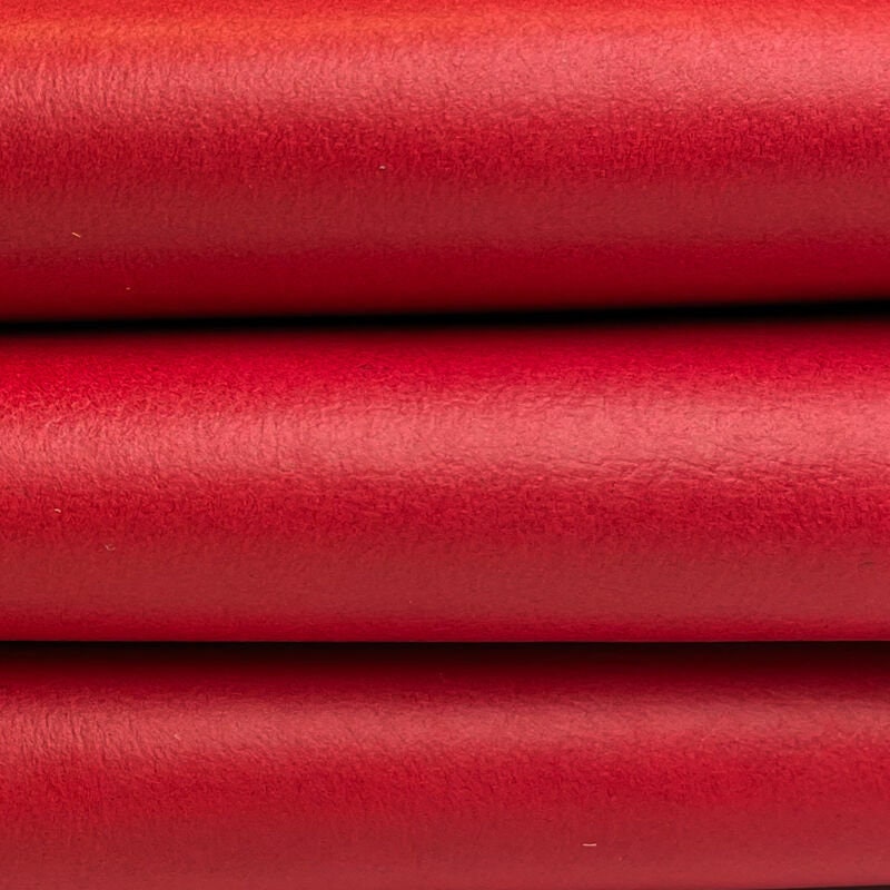 Bright Red Lambskin Leather 0.9mm/2.25oz / DOUBLE SIDED SALSA 1349