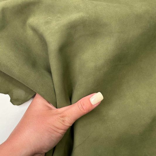 Olive Green Lambskin Suede Leather 0.9mm//2.25oz OLIVE 1657