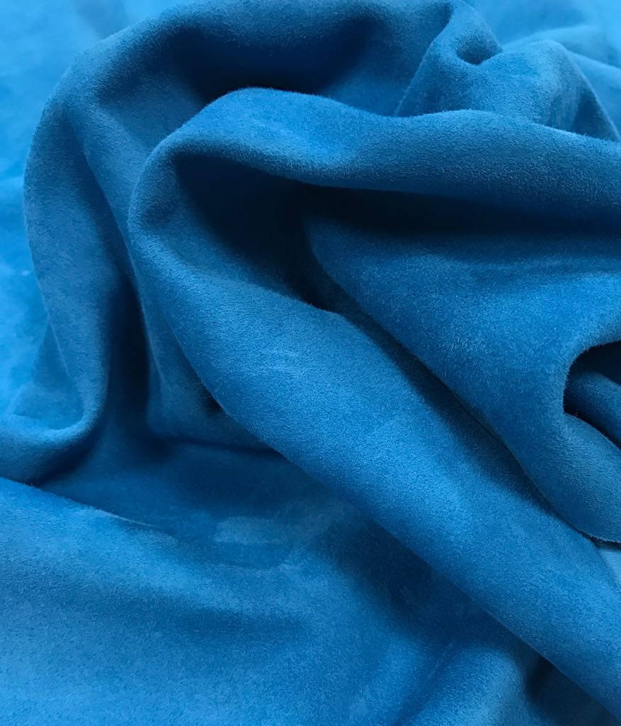 Turquoise Suede Velour Lambskin Leather 1mm/2.5oz BLUEJAY 507