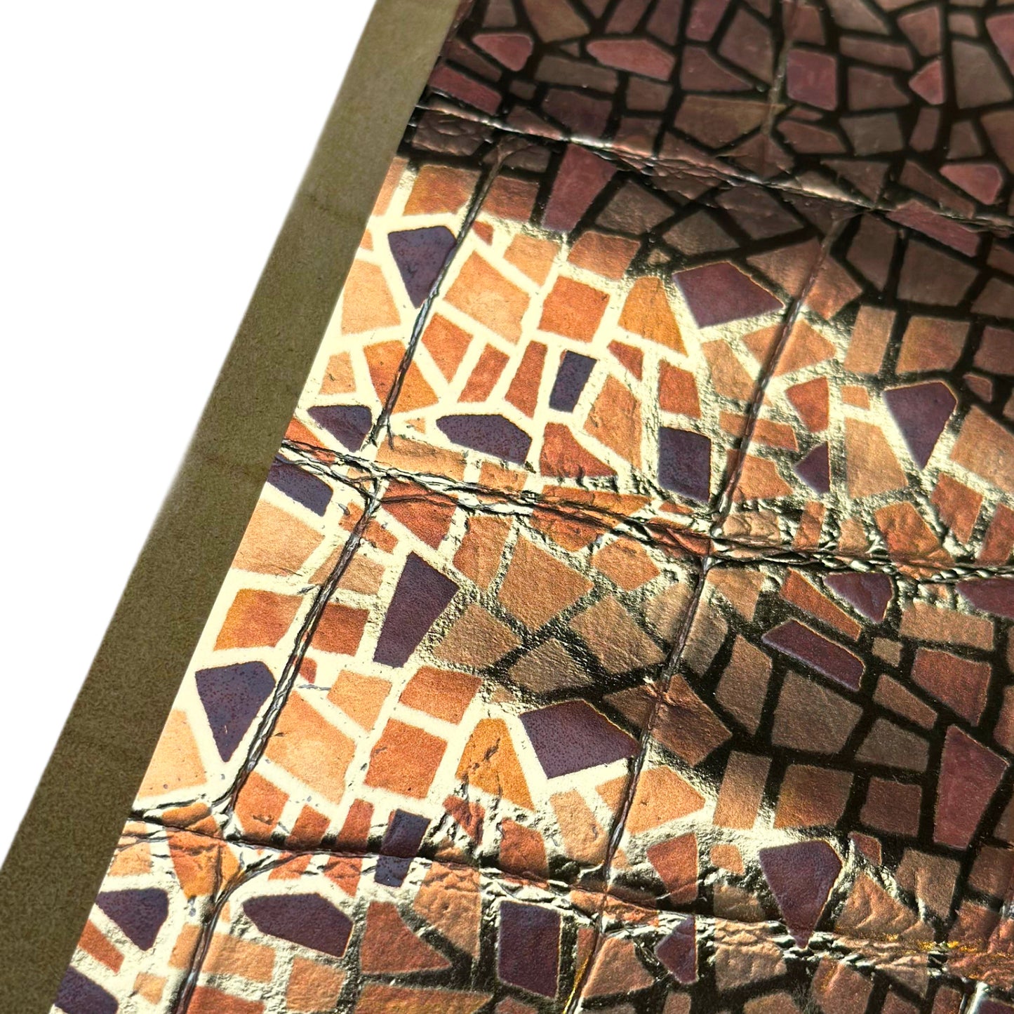 Gold Mosaic Print Lambskin With Print 0.8mm//2oz DIY Projects 1652