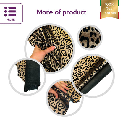 Metallic Lambskin With Leopard Print 0.8mm/2oz / BRONZE LEOPARD 1426