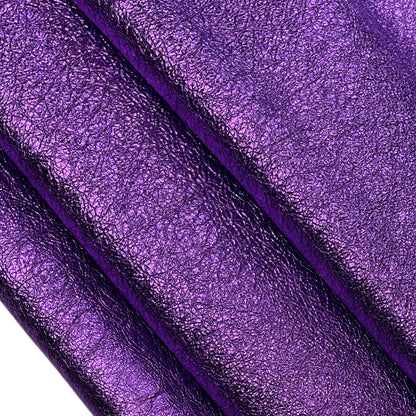 Metallic Violet Crunchy Lambskin Leather 1mm// 2.5oz CRUNCHY 1669
