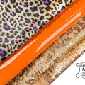Sunny Orange Metallic Bonded Leather Bundle Of 4 Hides
