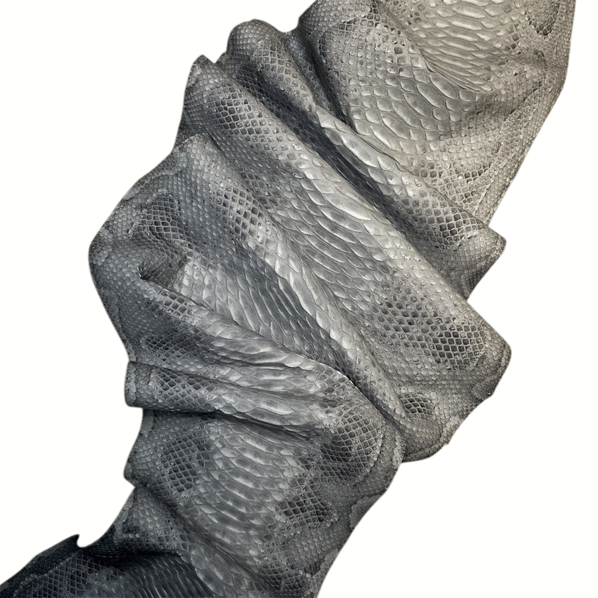 Real Gray Python Leather Hides  0.9-1mm/2.25-2.5oz New GRAY PYTHON