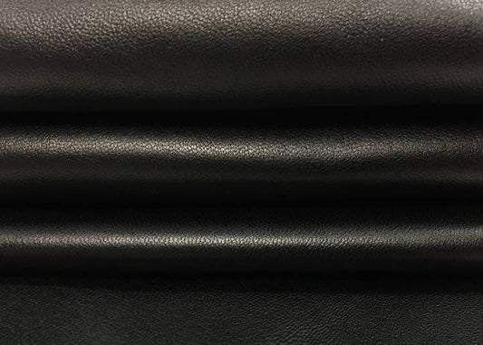 Black Lambskin Leather  0.9 mm/2.25oz BLACK LIMO 519