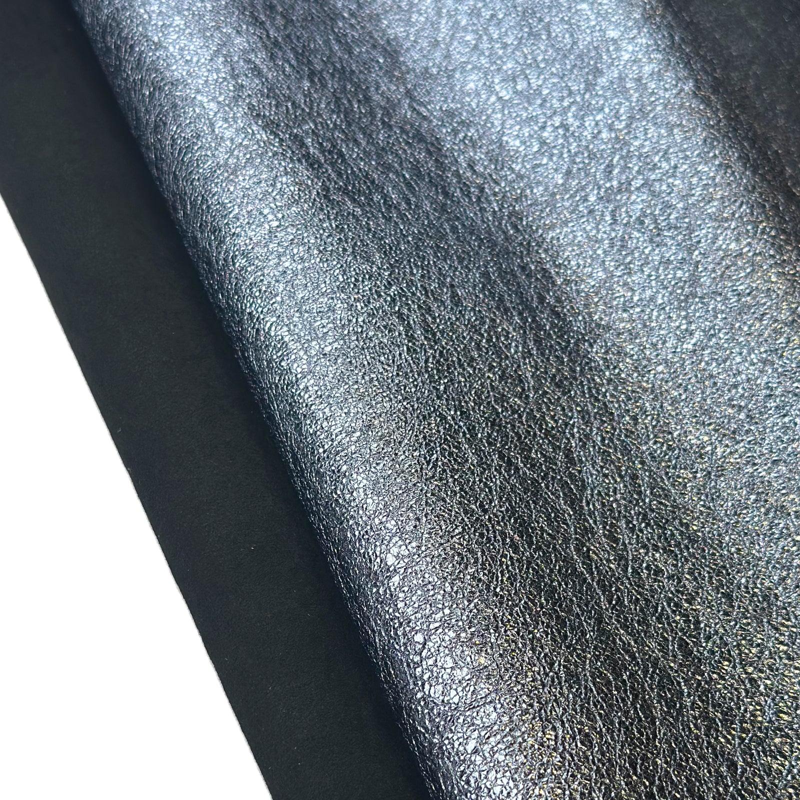Blue Silver Crunch Metallic Lambskin Leather 1mm//2.5oz Cosmo 1692