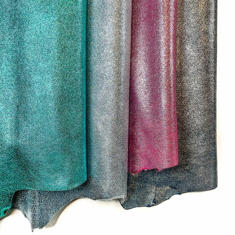 Shiny Glitter Lambskin Leather 0.7-1.0mm / FIREWORK SPARKLES 1382