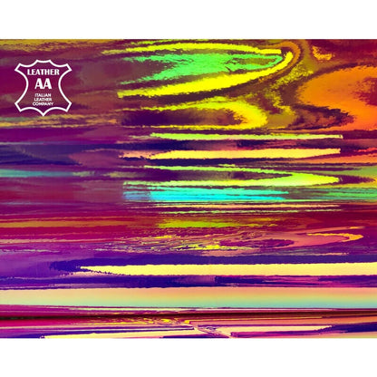 Pink Hologram Rainbow Metallic Leather  0.9mm/2.25oz PINK HOLO 935