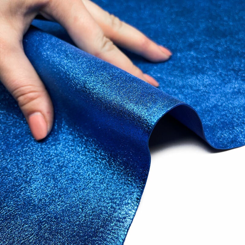 Sparkle Blue Lambskin Leather 1mm/2.5oz / BLUE SPARKLES 1131