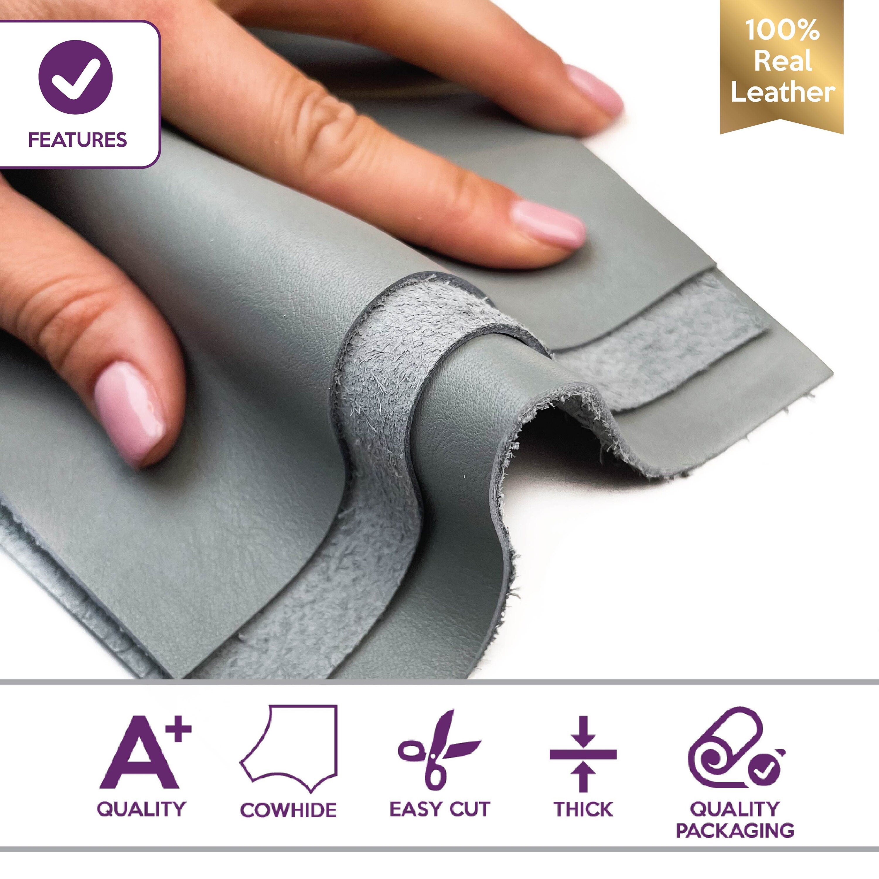 Classic Gray Calfskin Sheets 1.2mm/3oz / NEUTRAL GRAY 1396