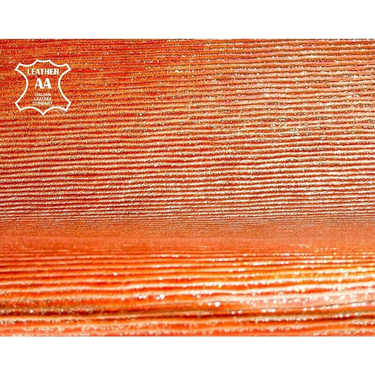 Orange Sparkly Lambskin With Lines 1.0mm/2.5oz / SUNSET LINES 1344