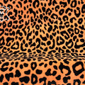 Light Orange Lambskin Suede With  Leopard Print 0.8-1.2mm/2-3oz