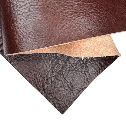 Brown Thick Calf Veg Leather Sheets With Texture 1.7-1.9mm / DARK BROWN VEG TAN 1455