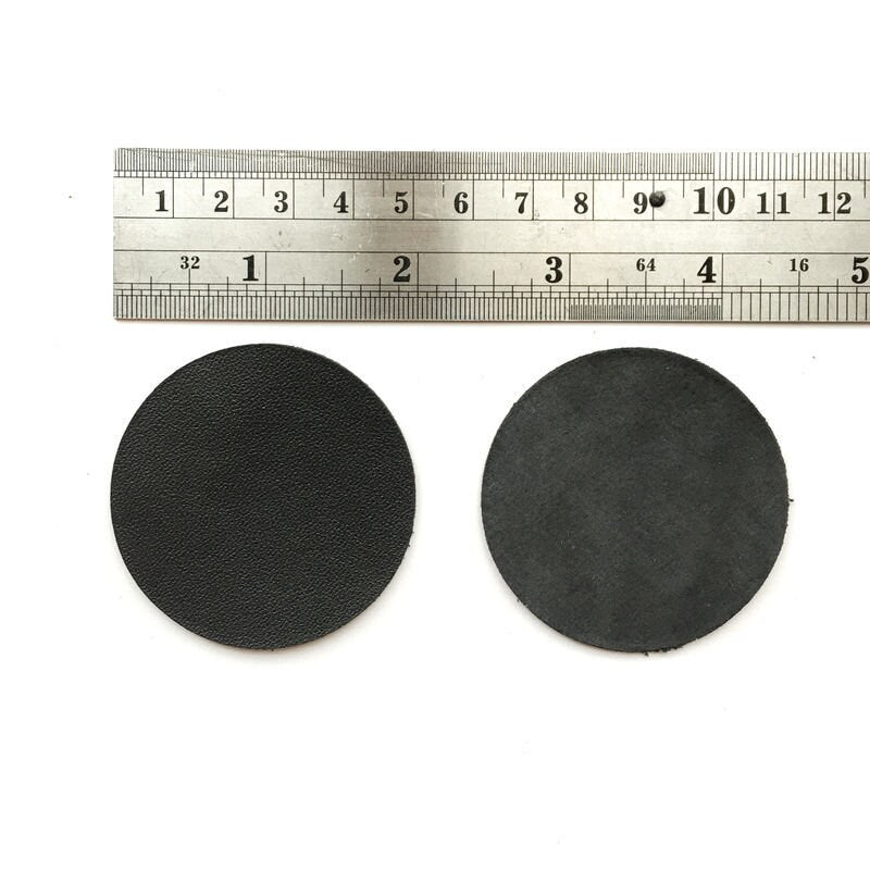 Black Genuine Lambskin Circles / 4 sizes / 30 Pcs Per Pack