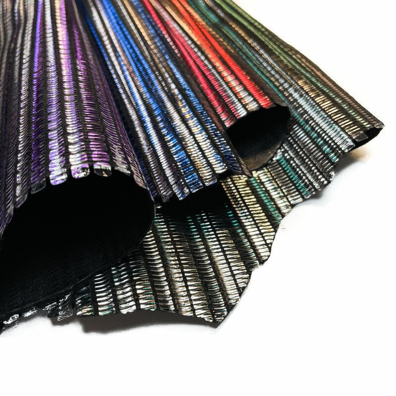 Metallic Stripe Lambskin / Choose Your Color, 0.9 mm/2.25oz / METALLIC LINE MIX 1303