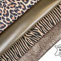 Classic Suede Animal Print Khaki Lambskin Bronze Bundle of 4 Hides 0.9-1.1mm/2.25 - 2.75 oz
