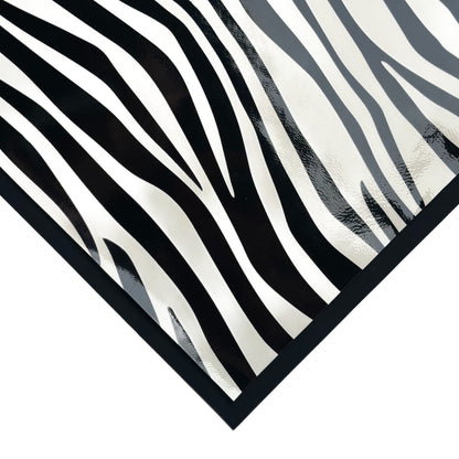 Zebra Print Lambskin Patent Leather Sheets 0.7mm/1.75oz ZEBRA 848