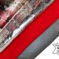 Red Snake Gray Lambskin Red Suede Silver Bundle of 4 Premium Italian Skins / FREE Express Delivery Included /2 - 7.3 sqft /1 oz - 3 oz