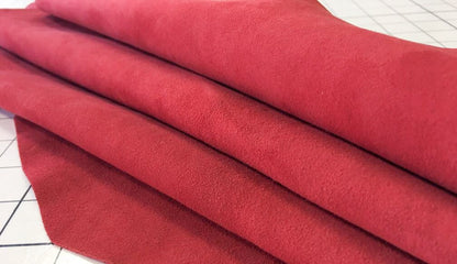 Red Suede Lambskin Thick 1.0mm/2.5oz / MINERAL RED 610