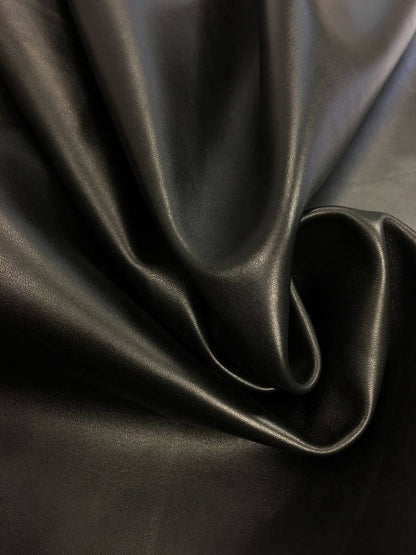 Black Lambskin Leather  0.9 mm/2.25oz BLACK LIMO 519