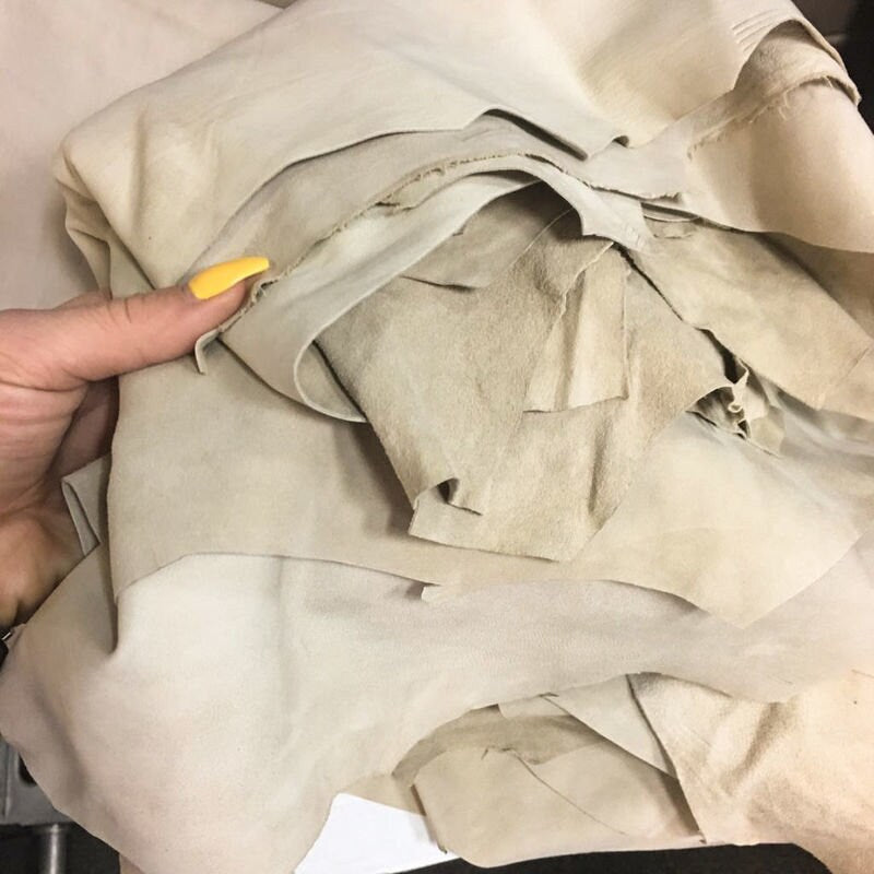 Nude Beige Suede Lambskin Leather 1.5oz//0.5mm NOUGAT 753