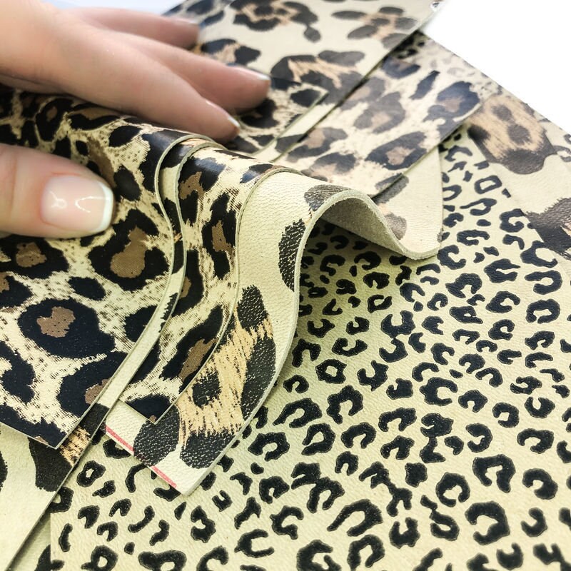 Mix Leopard Print Lambskin Leather Scrap Pack pre-cut DIY
