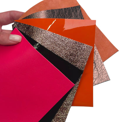 Lambskin Leather Sheets 5x5 Inch Set of 6 Pieces Of Mix Set 0.8-1.3mm//2-3.25oz