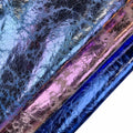 Blue Purple Wrinkled Lambskin  0.6 - 1.7mm / CRUNCHY GALAXY MIX 1375
