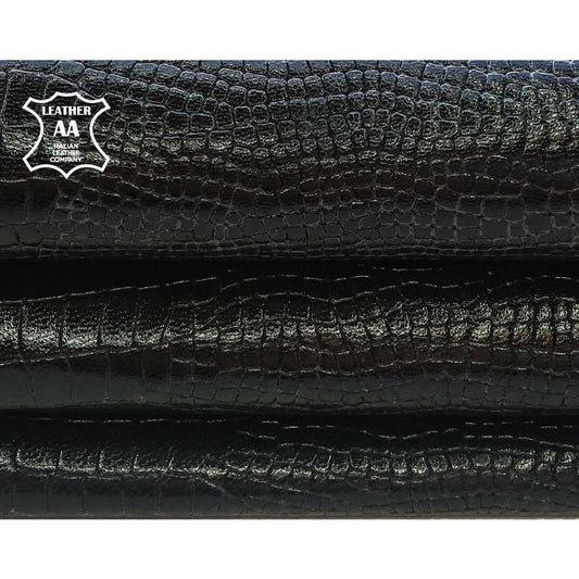 Black Lizard Print Lambskin 0.9mm/2.25oz BLACK LIZARD 909