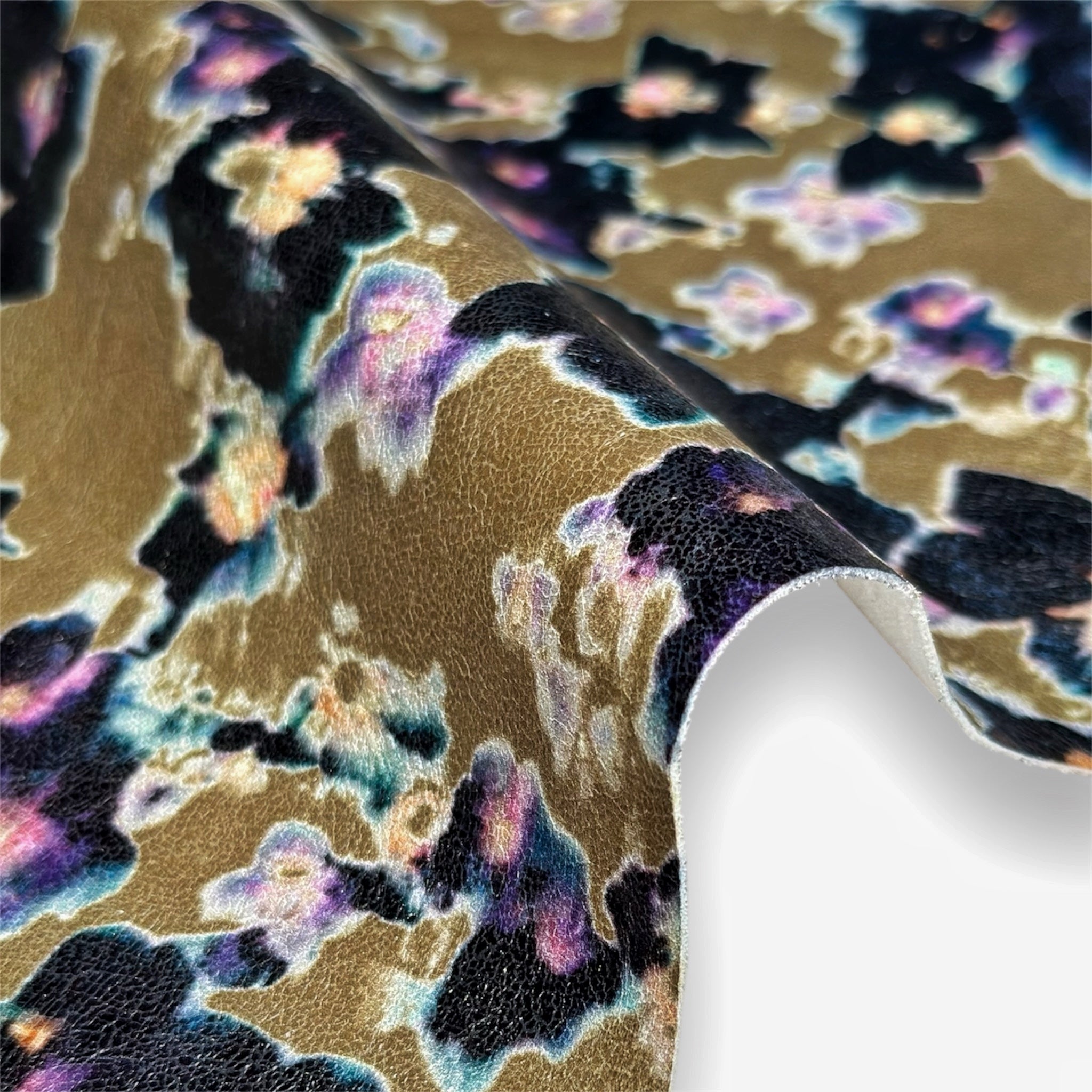 Floral Lambskin With Print 0.7-0.8mm/1.75-2oz KHAKI FLORAL 1553