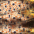Gold Mosaic Print Lambskin With Print 0.8mm//2oz DIY Projects 1652