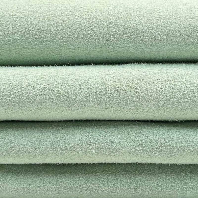 Light Green Suede Lambskin Thin 0.6mm/1.5oz / FOG GREEN 1168