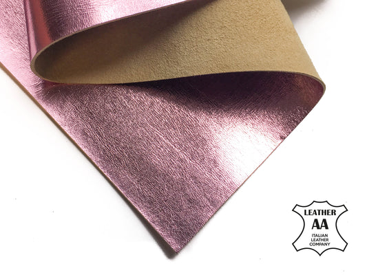 Pink Metallic Lambskin Sheet 0.8-0.9mm/2-2.25oz / ROSE QUARTZ 583