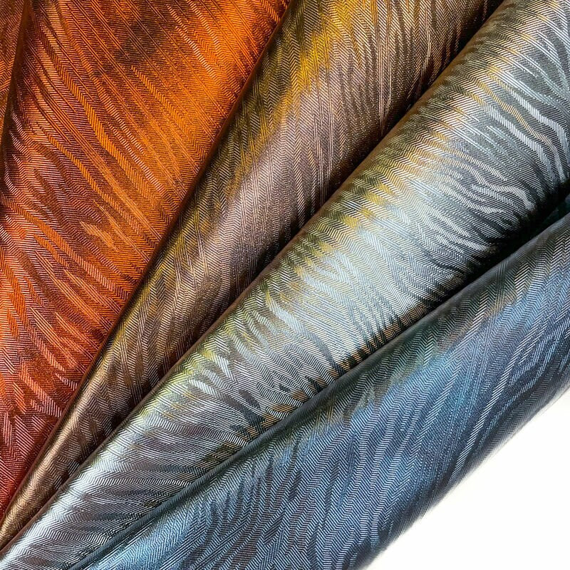 Glossy Textured Zebra Lambskin  Leather 0.8mm/2oz / COLORFUL ZEBRA 1259