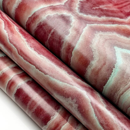 Unique Pink Patterned Lambskin Leather Sheets 1.6mm//4oz