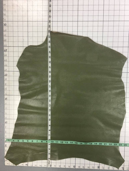 Khaki Green Perforated Print Lambskin 0.9mm/2.25oz / OLIVE GREEN 208