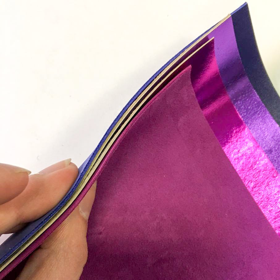 Neon Purple Shades Lambskin Sheets 4 Purple Metallic 5x5 inch Pieces