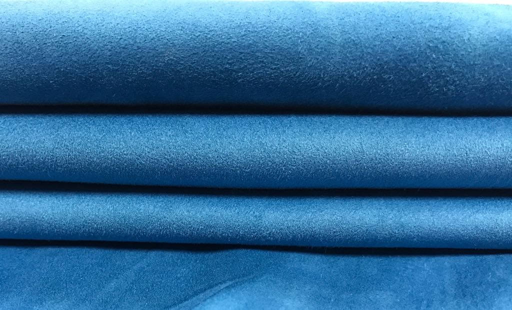 Turquoise Suede Velour Lambskin Leather 1mm/2.5oz BLUEJAY 507