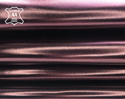 Metallic Burgundy Lambskin Hides 0.7mm/1.75oz / METALLIC BURGUNDY 904