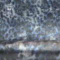 Crunchy Vintage Blue Leopard Print Lambskin 0.6-0.7mm/1.5-1.75oz VINTAGE BLUE Leo 1504