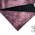 Purple Metallic Lambskin Sheets With Print 2oz/0.8mm / PURPLE SNAKE 1093