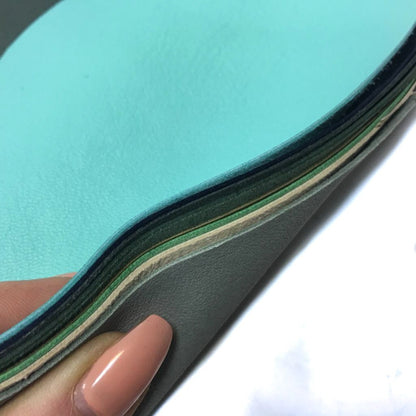 Green Lambskin Scraps Mix Renmants Different Texture Print Tone