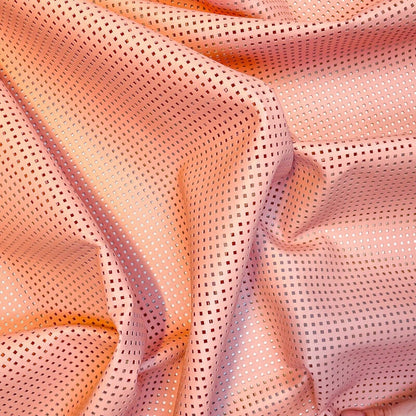 Pale Pink Perforated Print Lambskin 0.7mm/1.75oz / PEACH PERFORATION 1304