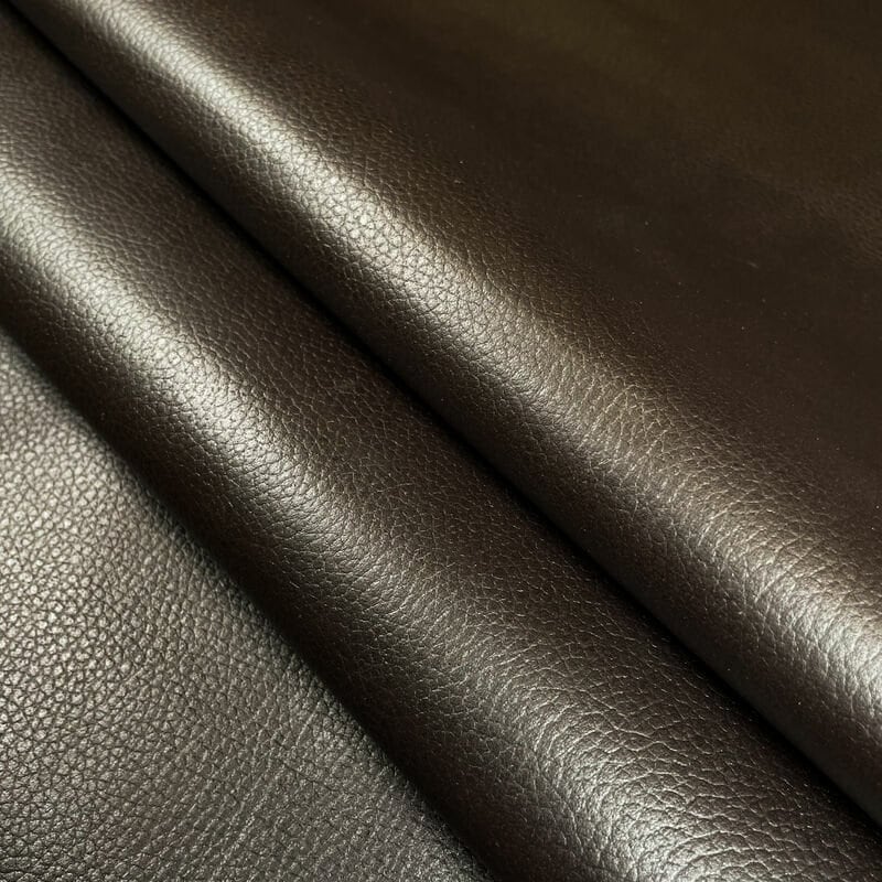 Dark Brown Lambskin Leather Pebbled Print 0.7mm/1.75oz COFFE BEAN 1160