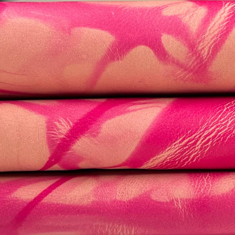 Pink Tie Dye Print Lambskin Leather 0.6mm/1.5oz / PINK TIE DYE 1388