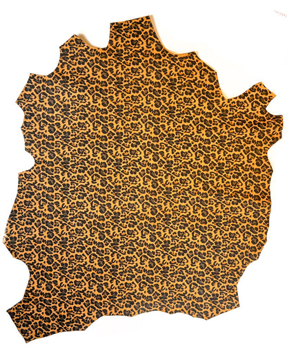 Leopard  Print Lambskin Suede 1.0mm/2.5oz LEOPARD TAN 985